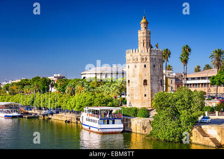 Torre del Oro in Sevilla, Spanien. Stockfoto