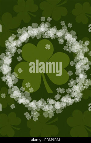 St. Patricks Tag grüne Grunge Hintergrund. Stockfoto