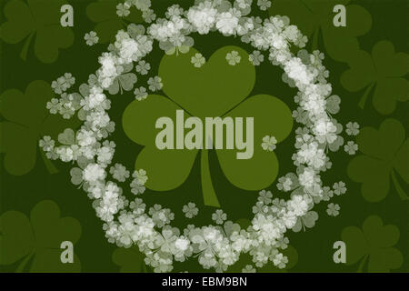 St. Patricks Tag grüne Grunge Hintergrund. Stockfoto