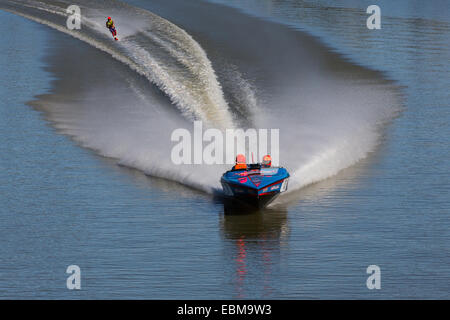 Ski Racing, Ted Hurley Memorial Classic statt auf Murray und Darling River zwischen Wentworth und Mildura. Stockfoto