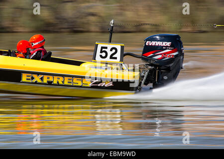 Ski Racing, Ted Hurley Memorial Classic statt auf Murray und Darling River zwischen Wentworth und Mildura. Stockfoto