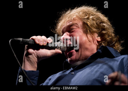 Freiburg, Deutschland. 2. Dezember 2014.  Lou Gramm (Foreigner) tritt in der Rothaus Arena. Foto: Miroslav Dakov / Alamy Live News Stockfoto