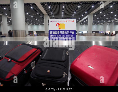 Gepäckband am Xian Xianyang internationaler Flughafen in China, Asien Stockfoto