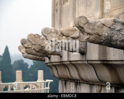 Statuen an den Wänden der Himmelstempel in Peking, China, Asien Stockfoto