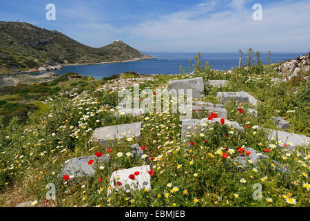 Antike Stadt Knidos, Knidos, in der Nähe von Datça, Datça-Halbinsel, Provinz Muğla, Ägäis, Türkei Stockfoto