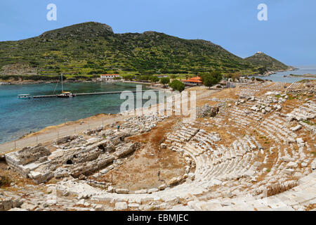 Römisches Theater, antiken Stadt Knidos, Knidos, in der Nähe von Datça, Datça-Halbinsel, Provinz Muğla, Ägäis, Türkei Stockfoto