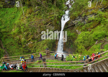 Wasserfall in der Schlucht Raggaschlucht, Flattach, Mölltaler, Hohe Tauern, Kärnten, Österreich Stockfoto
