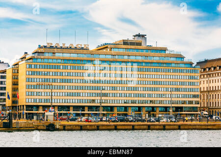 HELSINKI, Finnland - 27. Juli 2014: Palace Hotel Gebäude im skandinavischen Baustil Stockfoto