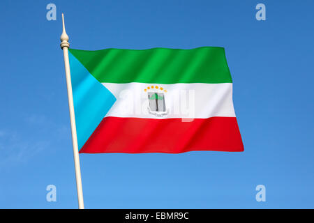 Die Flagge von Äquatorial-Guinea Stockfoto