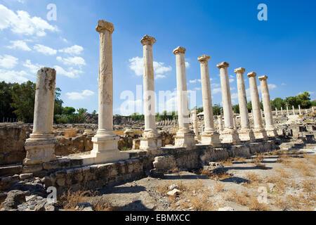 Ruinen aus der Römerzeit in Beit She'An in Galiläa in Israel Stockfoto