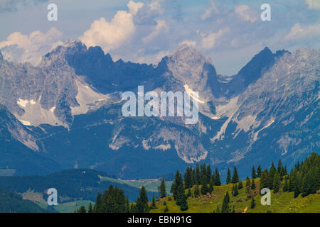 Kaisergebirge, Wilder Kaiser von der Südseite, Österreich, Tyrol Stockfoto