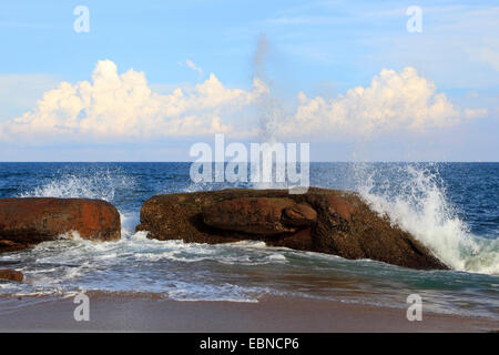 Sandstrand des Indischen Ozeans im Yala Nationalpark in Sri Lanka Yala National Park Stockfoto