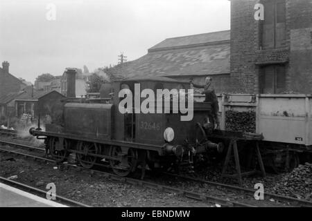 Original Steam locomotive Klassennummer a1x 32646 bei Havant Hampshire England uk in den 1960er Jahren Stockfoto