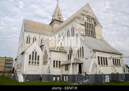 ST.-Georgs Kathedrale, Georgetown, Guyana, Südamerika. Eine der größten Holzkirchen in der Welt. Gebauten 1899. Stockfoto