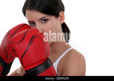 Boxerin Stockfoto