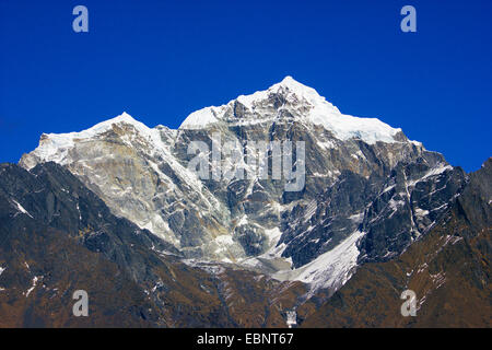 Thamserku. Blick vom Everest View Hotel, Nepal, Himalaya, Khumbu Himal Stockfoto