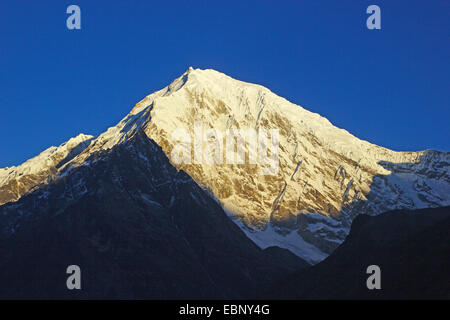 Langtang Lirung bei Sonnenaufgang, Nepal Langtang Himal Stockfoto