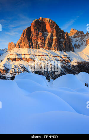 Tofana di Rozes, 3243 m, am Abend Licht, Italien, Südtirol, Dolomiten Stockfoto