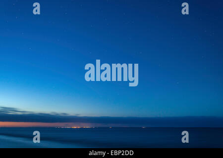 Sterne über Insel Juist, Deutschland, Niedersachsen, Norddeich Stockfoto