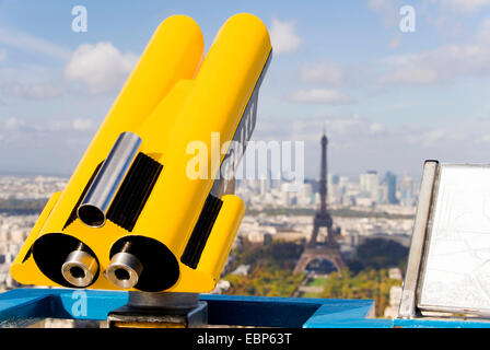 Blick vom Tour Montparnasse zum Eiffe Tower, Paris, Frankreich, Metropolitan Stockfoto