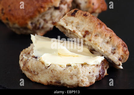 gebutterte Datum und Ahorn scone Stockfoto