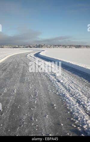 Zugefrorenen See Stockfoto