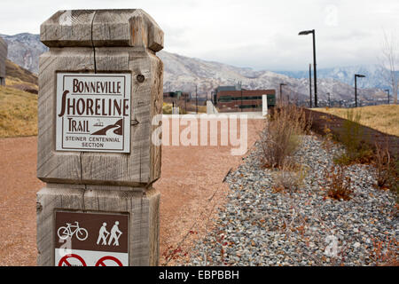 Salt Lake City, Utah - übergibt die Bonneville Shoreline Trail auf der Ostseite von Salt Lake City als es Campus der University of Utah. Stockfoto
