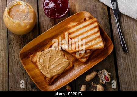 Peanut Butter sandwich Stockfoto