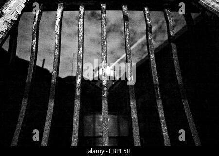Bars in Eastern State Penitentiary in Philidelphia PA Stockfoto