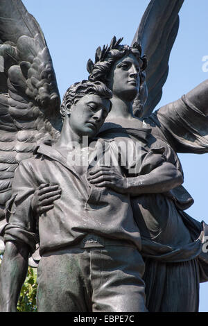 Eine enge Sicht der Konföderierten Soldaten und Matrosen von Maryland Denkmal, die zuvor in Baltimore, MD, USA, nun entfernt. Stockfoto