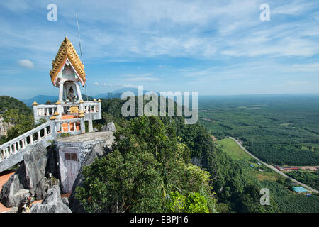 Die Aussicht von der Spitze des Wat Tham Sua Tiger Cave Tempel in Krabi, Thailand Stockfoto