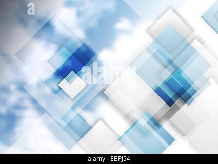 Tech hellen Hintergrund mit Wolken. Vektor-Himmel-design Stockfoto