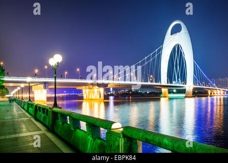 Panorama von Guangzhou Zhujiang New Town tagsüber Stockfoto