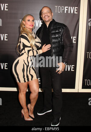 New York, USA. 3. Dezember 2014. Schauspieler/Rapper ICE-T und seine Frau COCO besuchen die New Yorker Premiere von "Top Five" im Ziegfeld Theater statt. Bildnachweis: Nancy Kaszerman/ZUMAPRESS.com/Alamy Live-Nachrichten Stockfoto