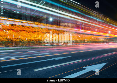 Guangzhou, China, die Pearl-River-Nacht Stockfoto