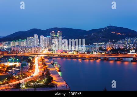 City Skyline, Busan, Südkorea, Asien Stockfoto