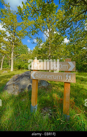 Zeichen, kreisförmige gehen auf Oeland, Schweden, Oeland Stockfoto