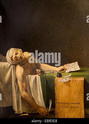 ActiveMuseum 0003236.jpg / der Tod des Marat, 1793 - Jacques-Louis David 19.09.2013 - / 18. Jahrhundert Sammlung / aktive Museum Stockfoto