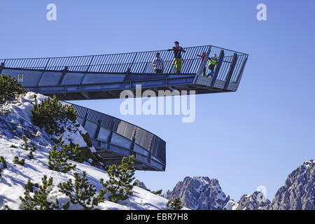 AlpspiX Aussichtsplattform auf der Alpspitze, Deutschland, Bayern, Oberbayern, Oberbayern, Garmisch-Partenkirchen Stockfoto