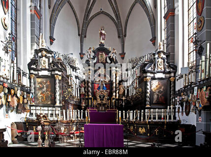 Innenansicht der Kerze Kapelle in Kevelaer, Germany, North Rhine-Westphalia, Kevelaer Stockfoto