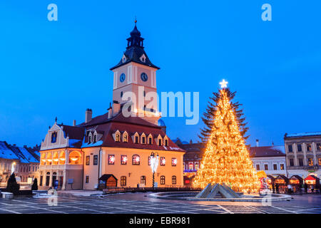 Brasov in der Weihnachtszeit, Rumänien Stockfoto