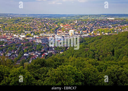 Blick von Eugen Richter Turm in Hagen, Deutschland, Nordrhein-Westfalen, Ruhrgebiet, Hagen Stockfoto