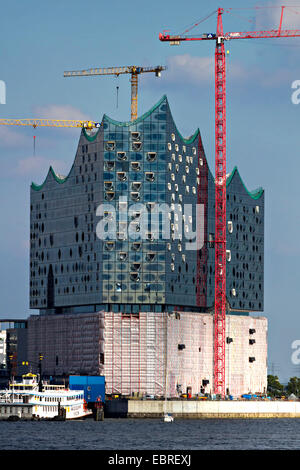 Elbphilharmonie unter Konstruktion, Hamburg, Deutschland, Europa. Stockfoto