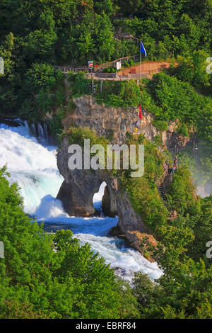 Aussichtsplattform am Rheinfall bei Schaffhausen, Schweiz, Schaffhausen Stockfoto