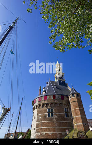 Hoofdtoren Stadttor, Niederlande, Noord Holland, Hoorn Stockfoto