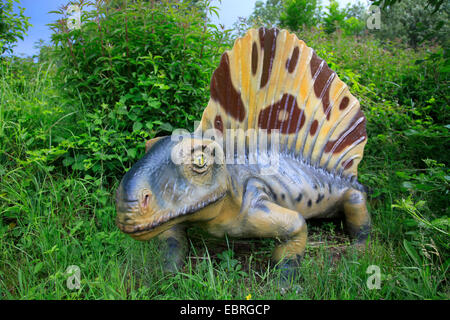 Edaphosaurus (Edaphosaurus), Säugetier wie Reptilien, auf der die ersten terrestrischen herbivors Stockfoto