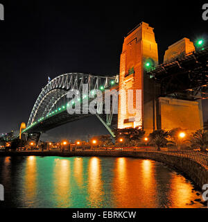 Sydney Harbour Bridge bei Nacht, Australien, New South Wales, Sydney Stockfoto