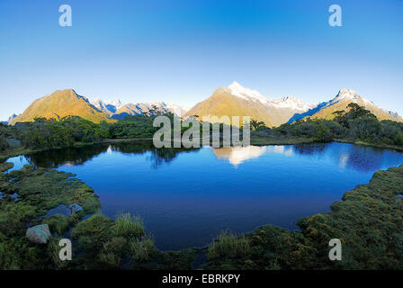 Blick vom Key Summit zum Mount Christina, Neuseeland, Südinsel, Fjordland Nationalpark Stockfoto