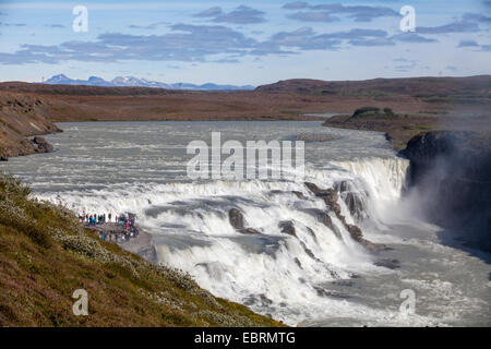 Gullfoss Wasserfall in Island. Ein Teil der Golden Circle Island. Stockfoto