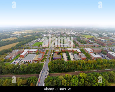 Luftbild, TechnologieZentrumDortmund und TU Universität Dortmund, Deutschland, Nordrhein-Westfalen, Ruhrgebiet, Dortmund Stockfoto